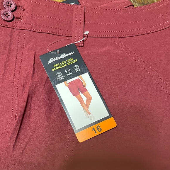 Eddie Bauer Maroon Bermuda Shorts - Picture 1 of 7